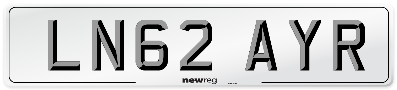 LN62 AYR Number Plate from New Reg